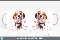 GorgeousValentine Rose Dogs Mug Wrap design.