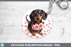 GorgeousValentine Rose Dogs Keychain design.