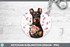 GorgeousValentine Rose Dogs Keychain design.