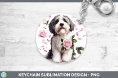 GorgeousValentine Rose Dogs Keychain design.