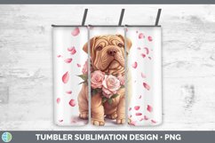 GorgeousValentine Rose Dogs Tumbler design.