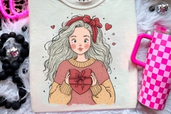 Valentine Rose Gold Reverie Girl Clipart Product Image 2