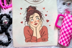 Valentine Rose Gold Reverie Girl Clipart Product Image 2