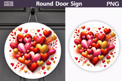 Valentine Round Sign | Valentine Heart Sublimation Product Image 1