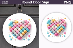 Valentine Round Sign | Valentine Heart Sublimation Product Image 1