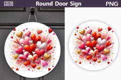 Valentine Round Sign | Valentine Heart Sublimation Product Image 1