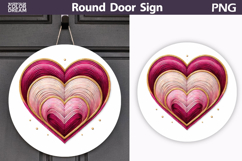 Valentine Round Sign | Valentine Heart Sublimation Product Image 1