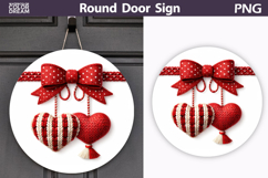 Valentine Round Sign | Valentine Heart Sublimation Product Image 1