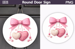 Valentine Round Sign | Valentine Heart Sublimation Product Image 1