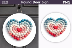 Valentine Round Sign | Valentine Heart Sublimation Product Image 1