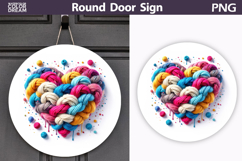 Valentine Round Sign | Valentine Heart Sublimation Product Image 1
