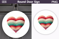 Valentine Round Sign | Valentine Heart Sublimation Product Image 1