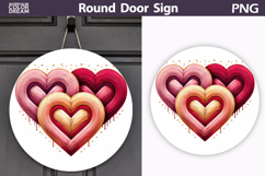 Valentine Round Sign | Valentine Heart Sublimation Product Image 1