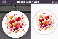 Valentine Round Sign | Valentine Heart Sublimation Product Image 1