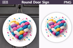 Valentine Round Sign | Valentine Heart Sublimation Product Image 1