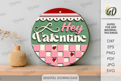 Valentine&#039;s Day Round Signs Bundle Laser Cut. Wall Decor SVG Product Image 6