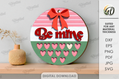 Valentine&#039;s Day Round Signs Bundle Laser Cut. Wall Decor SVG Product Image 7