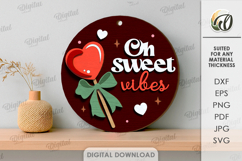 Valentine&#039;s Day Round Signs Bundle Laser Cut. Wall Decor SVG Product Image 11