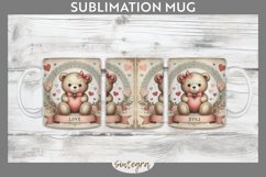 Valentine&#039;s Bear v1 Mug Wrap Sublimation Product Image 1