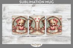 Valentine&#039;s Bear v4 Mug Wrap Sublimation Product Image 1