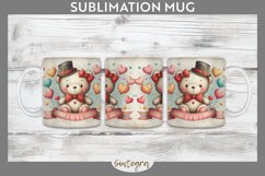 Valentine&#039;s Bear v6 Mug Wrap Sublimation Product Image 1