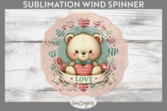 Valentine&#039;s Bear v7 Wind Spinner Sublimation Product Image 1