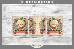 Valentine&#039;s Bear v8 Mug Wrap Sublimation Product Image 1