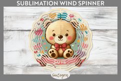 Valentine&#039;s Bear v8 Wind Spinner Sublimation Product Image 1