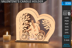Valentine’s Tealight Candle Holder Laser Cut|Valentine Laser Product Image 1