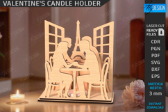 Valentine’s Tealight Candle Holder Laser Cut|Valentine Laser Product Image 1