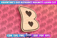 Valentine&#039;s Day Alphabet Magnet Laser Cut SVG Bundle|Love Product Image 3
