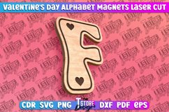Valentine&#039;s Day Alphabet Magnet Laser Cut SVG Bundle|Love Product Image 7
