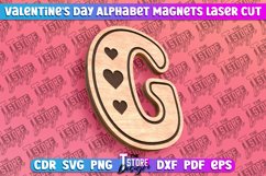 Valentine&#039;s Day Alphabet Magnet Laser Cut SVG Bundle|Love Product Image 8