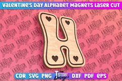 Valentine&#039;s Day Alphabet Magnet Laser Cut SVG Bundle|Love Product Image 9