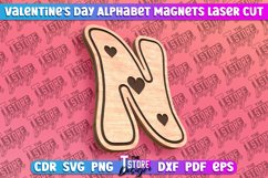 Valentine&#039;s Day Alphabet Magnet Laser Cut SVG Bundle|Love Product Image 15
