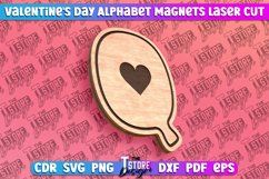 Valentine&#039;s Day Alphabet Magnet Laser Cut SVG Bundle|Love Product Image 18
