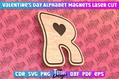 Valentine&#039;s Day Alphabet Magnet Laser Cut SVG Bundle|Love Product Image 19