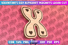 Valentine&#039;s Day Alphabet Magnet Laser Cut SVG Bundle|Love Product Image 25