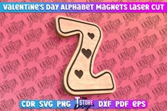 Valentine&#039;s Day Alphabet Magnet Laser Cut SVG Design|Love Product Image 1