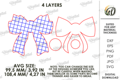 Valentine's Day Bow Laser Cut. Valentine Decor SVG Product Image 2