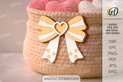 Valentine's Day Bows Bundle Laser Cut. Valentine Decor SVG Product Image 8