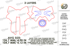 Valentine's Day Bow Laser Cut. Valentine Decor SVG Product Image 2