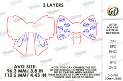 Valentine's Day Bow Laser Cut. Valentine Decor SVG Product Image 2