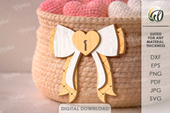 Valentine's Day Bows Bundle Laser Cut. Valentine Decor SVG Product Image 12