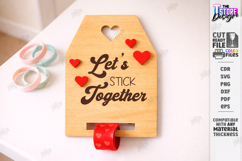 Valentine’s Day Bracelet Card Laser Cut|Slap Bracelet Holder Product Image 1