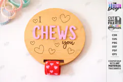 Valentine’s Day Bracelet Card Laser Cut|Slap Bracelet Holder Product Image 1