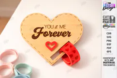 Valentine’s Day Bracelet Card Laser Cut|Slap Bracelet Holder Product Image 1