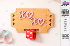 Valentine’s Day Bracelet Card Laser Cut|Slap Bracelet Holder Product Image 1