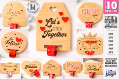 Valentine’s Day Bracelet Cards Laser Cut Bundle | Love SVG Product Image 1