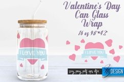 Valentine&#039;s Day Glass Can Wrap SVG|Love Can Glass Wrap SVG Product Image 1